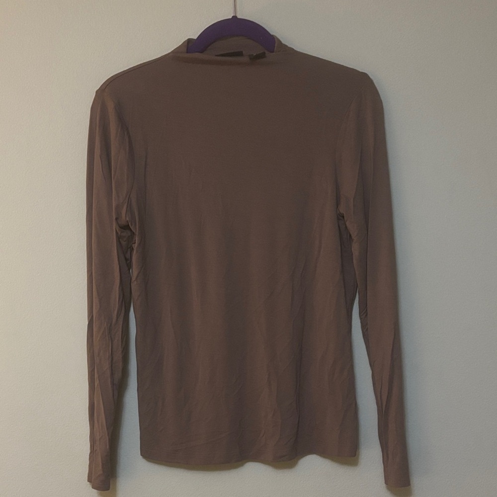Tahari Brown Long Sleeve Top